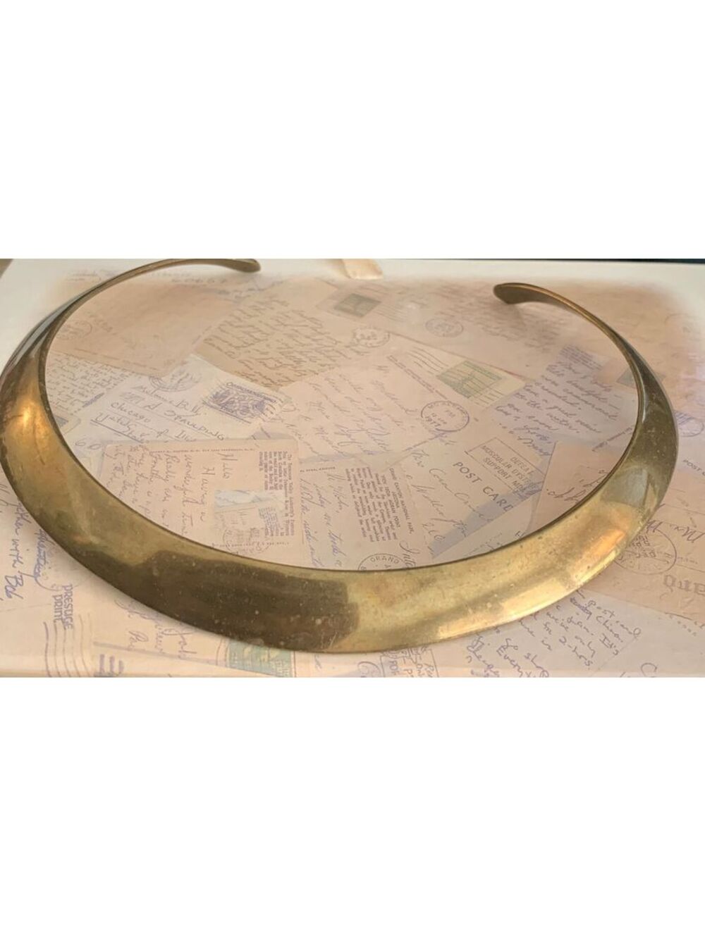 Vintage Minimalist Modernist Curved Collar Choker Necklace